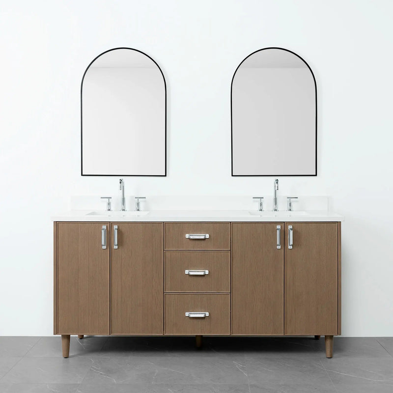 Malibu 72", Teodor® Almond Coast Vanity, Double Sink Teodor Bathroom VanityCanada