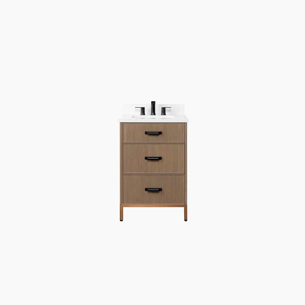 
                  
                    Malibu 24" Almond Coast Bathroom Vanity - All Drawers
                  
                