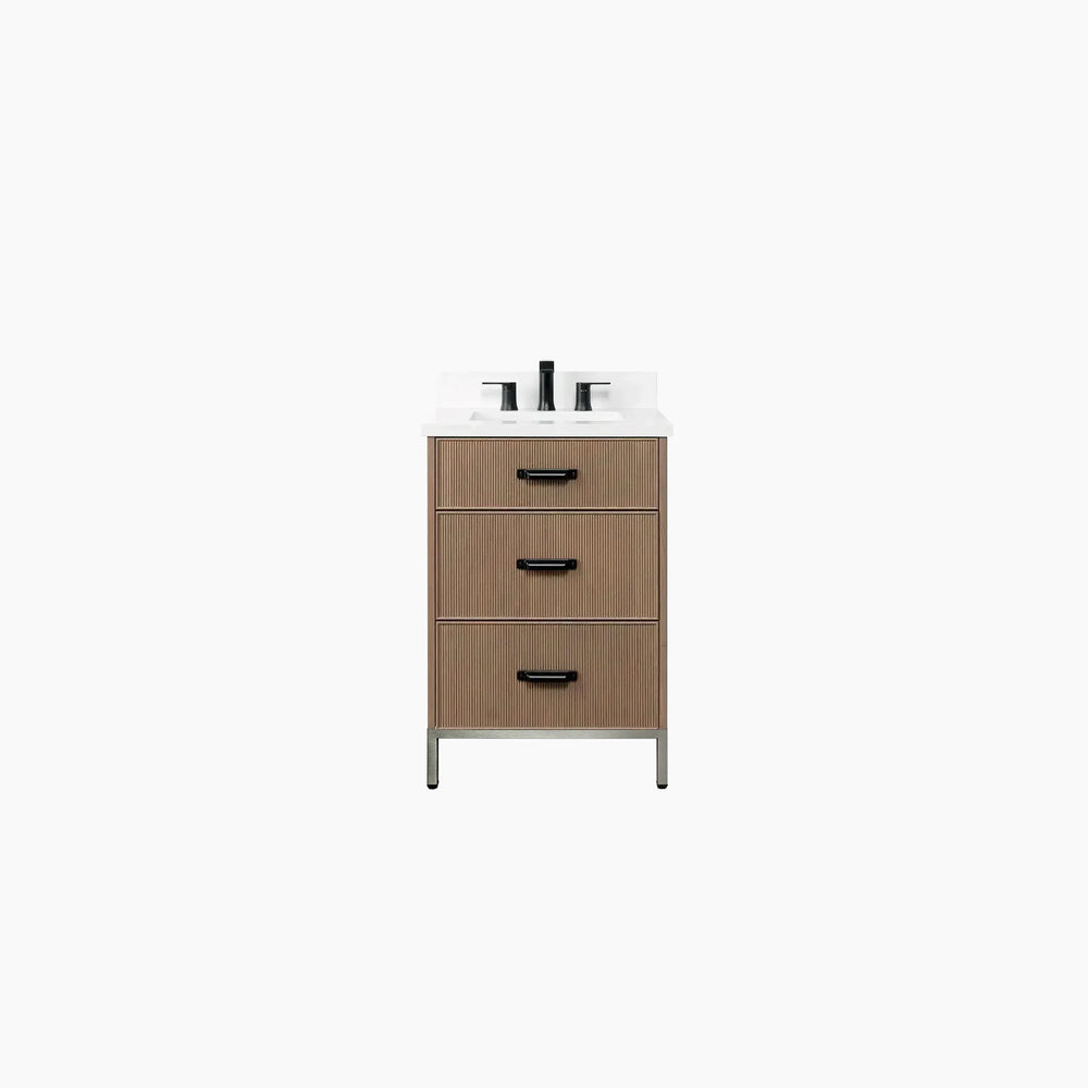 
                  
                    Malibu 24" Almond Coast Bathroom Vanity - All Drawers
                  
                