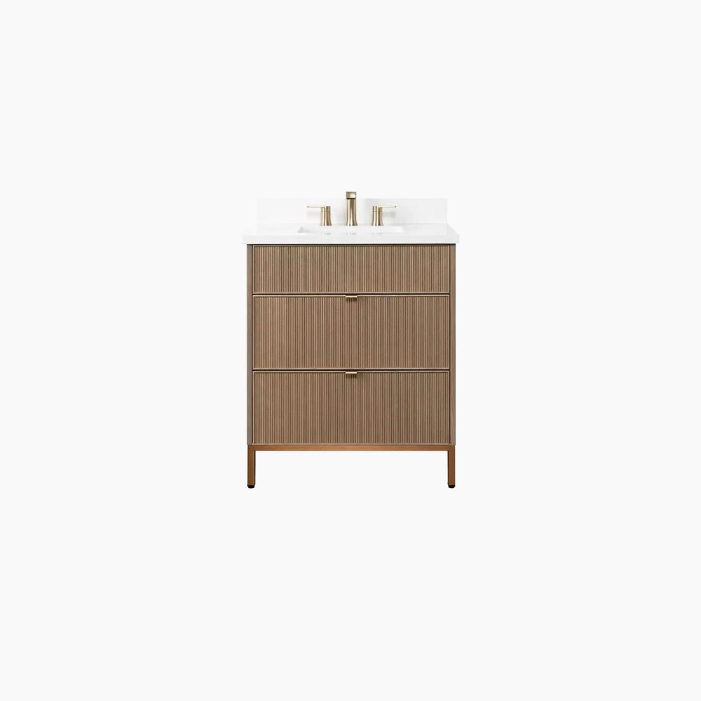 
                  
                    Malibu 30" Almond Coast Bathroom Vanity - All Drawers
                  
                
