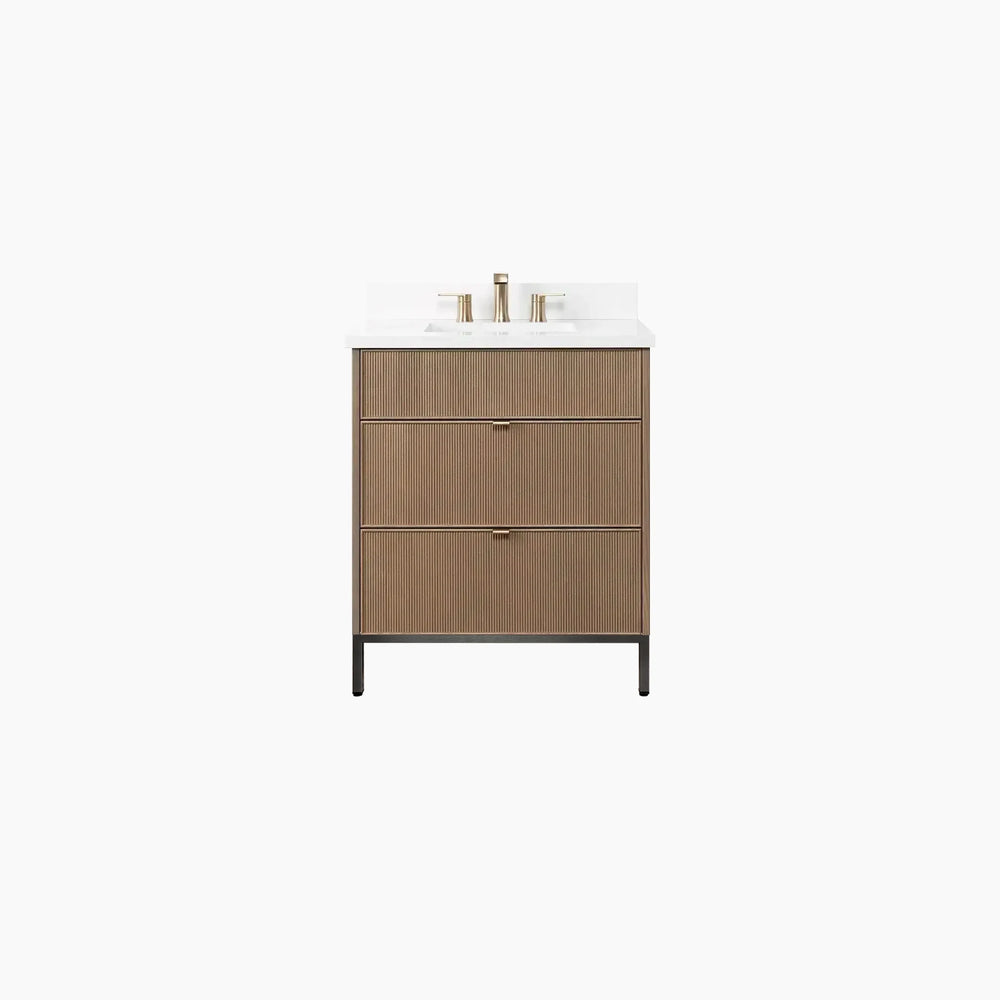 
                  
                    Malibu 30" Almond Coast Bathroom Vanity - All Drawers
                  
                