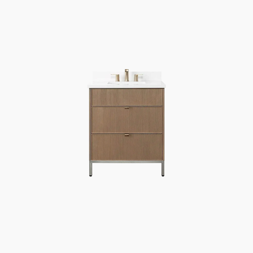 
                  
                    Malibu 30" Almond Coast Bathroom Vanity - All Drawers
                  
                