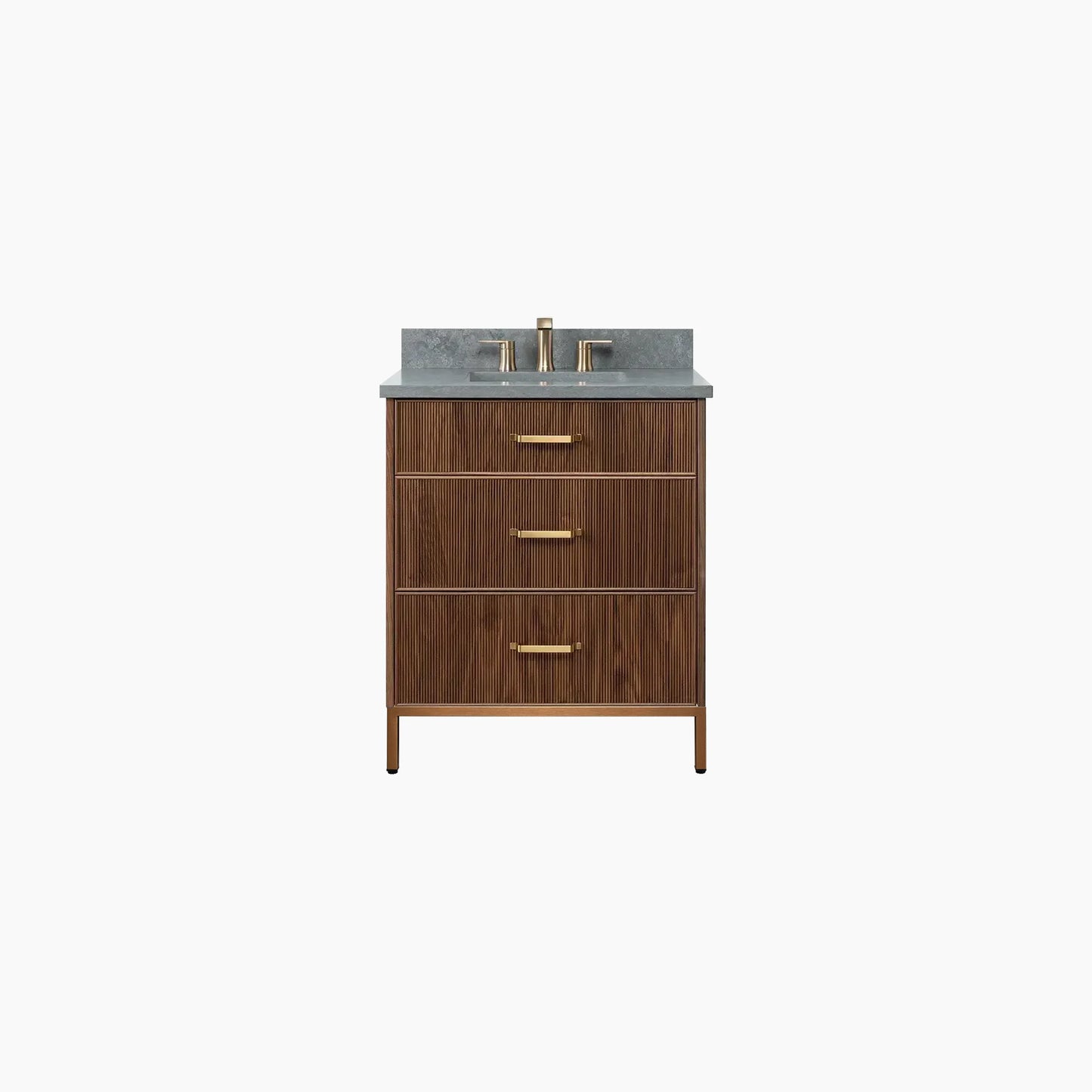 
                  
                    Malibu 30" American Black Walnut Bathroom Vanity - All Drawers
                  
                