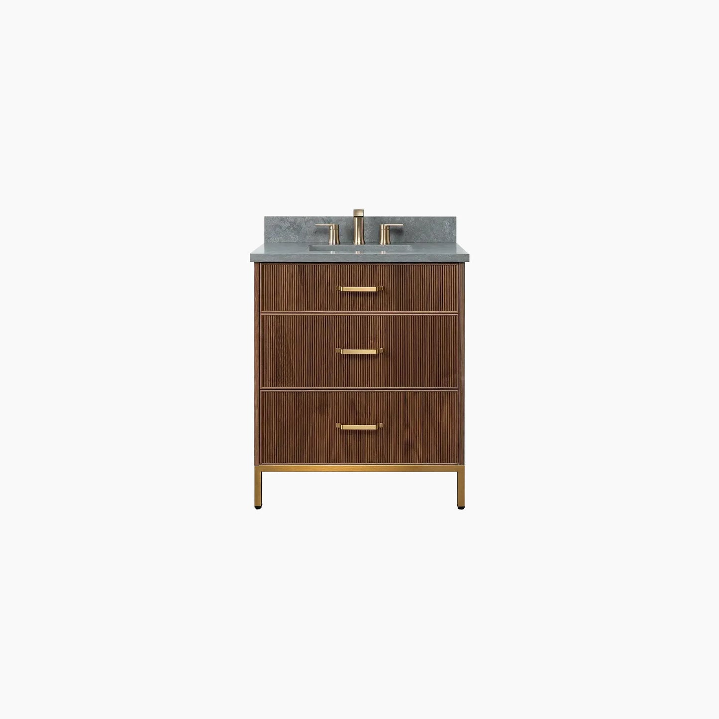 
                  
                    Malibu 30" American Black Walnut Bathroom Vanity - All Drawers
                  
                