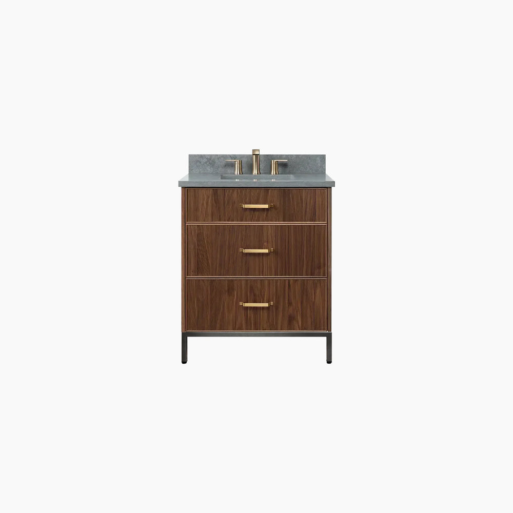 
                  
                    Malibu 30" American Black Walnut Bathroom Vanity - All Drawers
                  
                