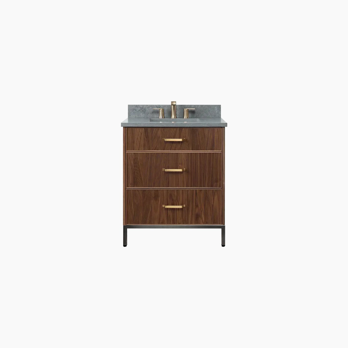 
                  
                    Malibu 30" American Black Walnut Bathroom Vanity - All Drawers
                  
                