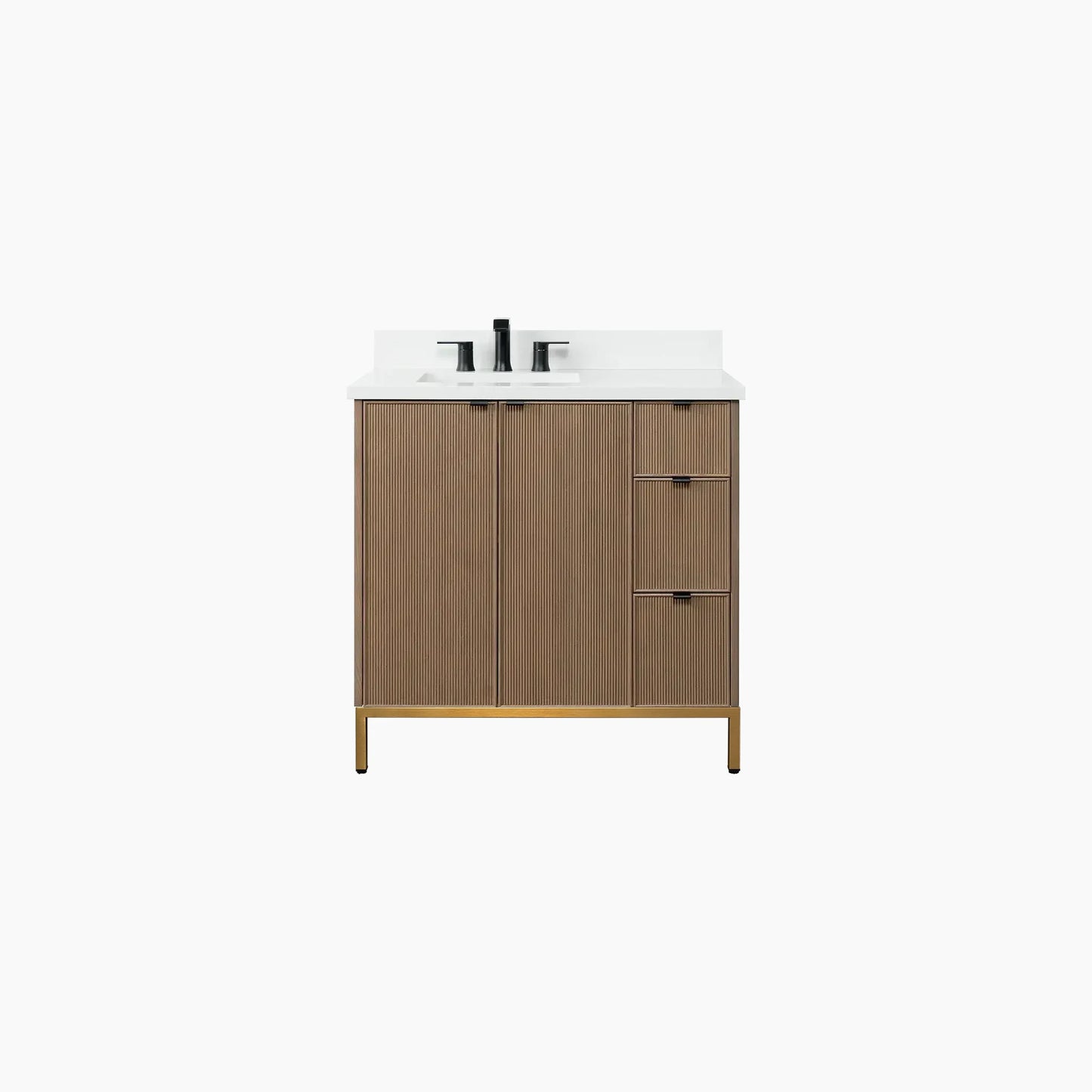 
                  
                    Malibu 36" Almond Coast Bathroom Vanity, Left Sink
                  
                