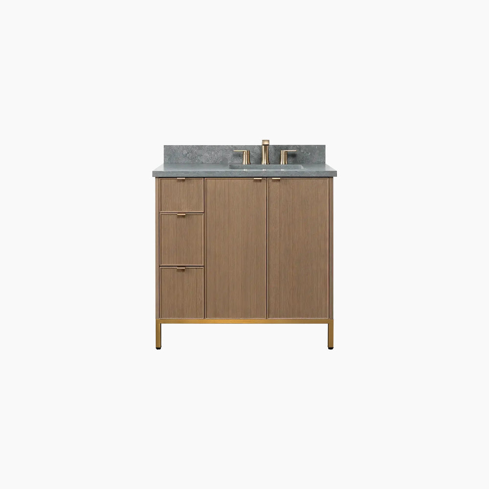 
                  
                    Malibu 36" Almond Coast Bathroom Vanity, Right Sink
                  
                