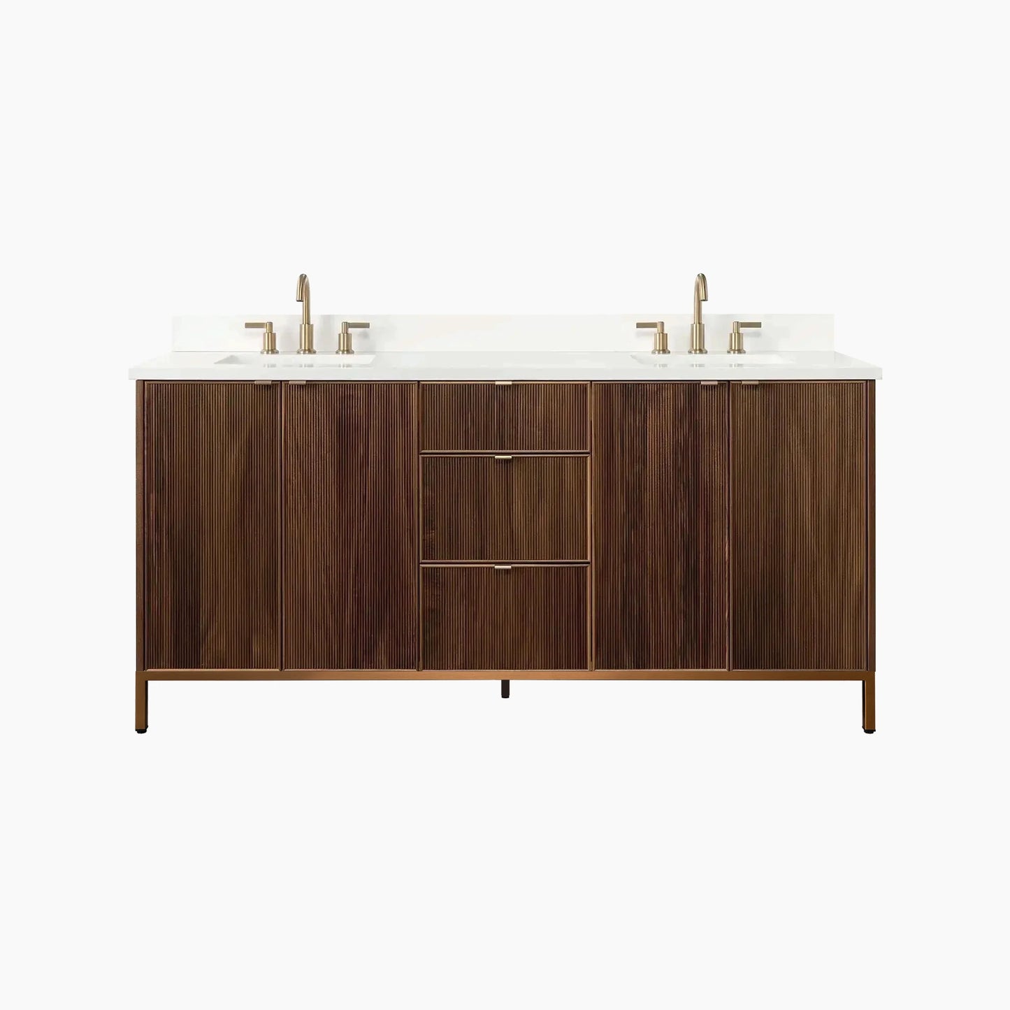 
                  
                    Malibu 72" American Black Walnut Bathroom Vanity, Double Sink
                  
                