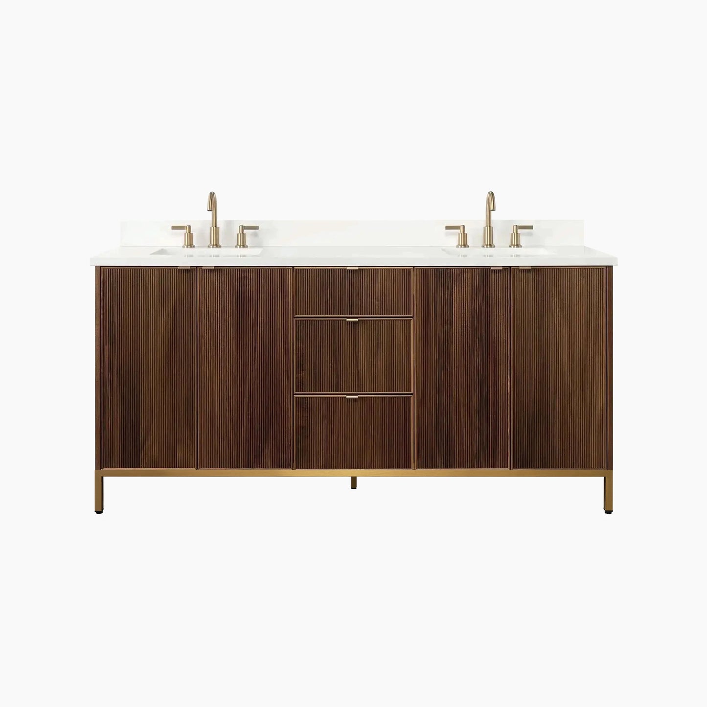 
                  
                    Malibu 72" American Black Walnut Bathroom Vanity, Double Sink
                  
                