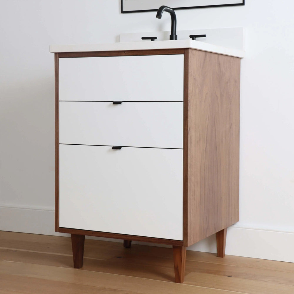 
                  
                    Sidney 24" Gloss White Bathroom Vanity - All Drawers
                  
                