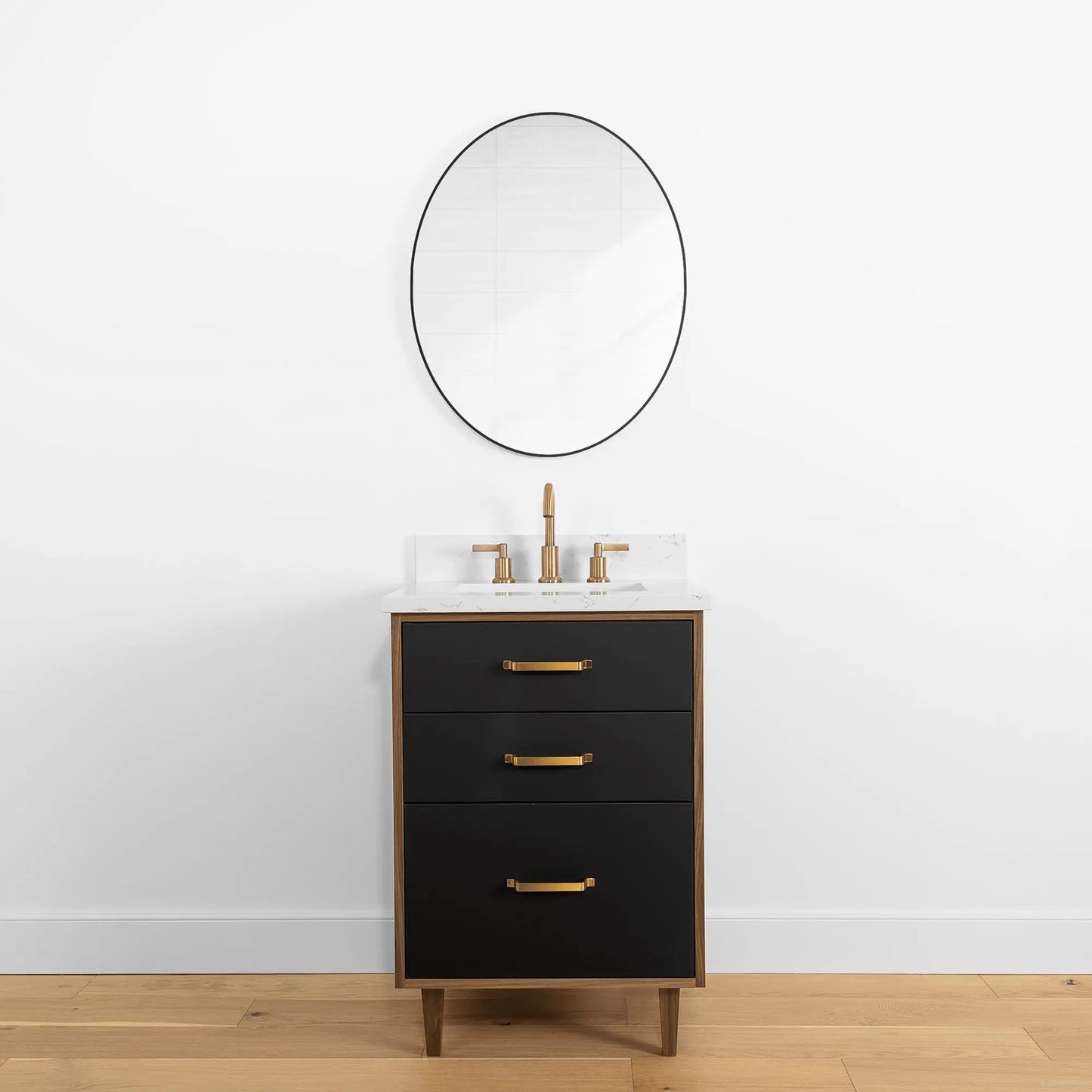 Sidney 24", Teodor® Modern Matte Black Vanity Teodor Bathroom VanityCanada