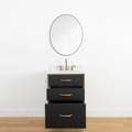 
                  
                    Sidney 24" Matte Black Bathroom Vanity - All Drawers
                  
                