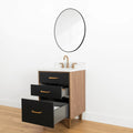 
                  
                    Sidney 24" Matte Black Bathroom Vanity - All Drawers
                  
                