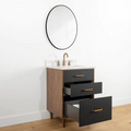 
                  
                    Sidney 24" Matte Black Bathroom Vanity - All Drawers
                  
                