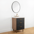 
                  
                    Sidney 24" Matte Black Bathroom Vanity - All Drawers
                  
                
