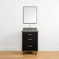 
                  
                    Sidney 24" Matte Black Bathroom Vanity - All Drawers
                  
                