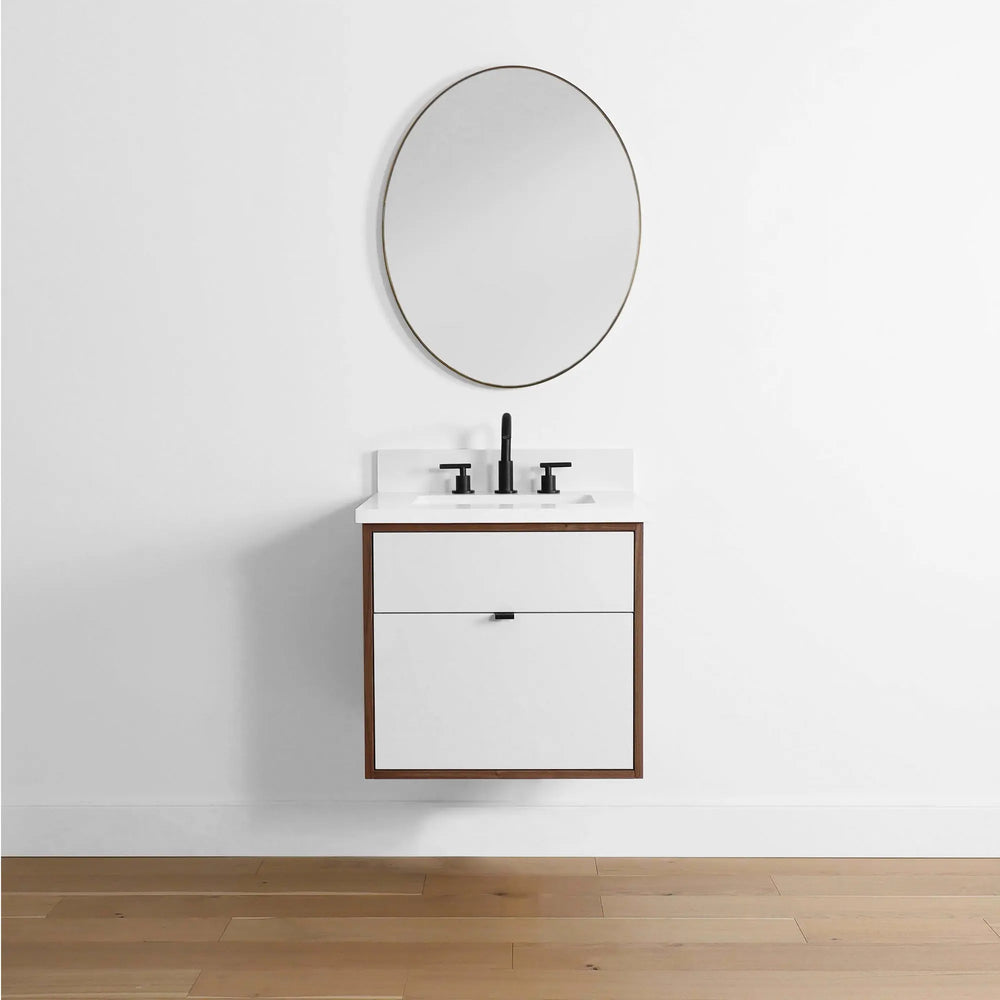 
                  
                    Sidney 24", Teodor® Modern Wall Mount Gloss White Vanity Teodor Bathroom VanityCanada
                  
                