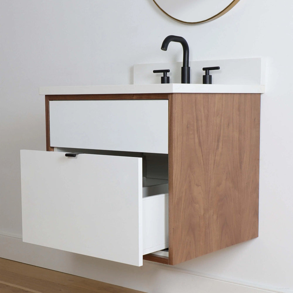 
                  
                    Sidney 24" Wall Mount Gloss White Bathroom Vanity - All Drawers
                  
                