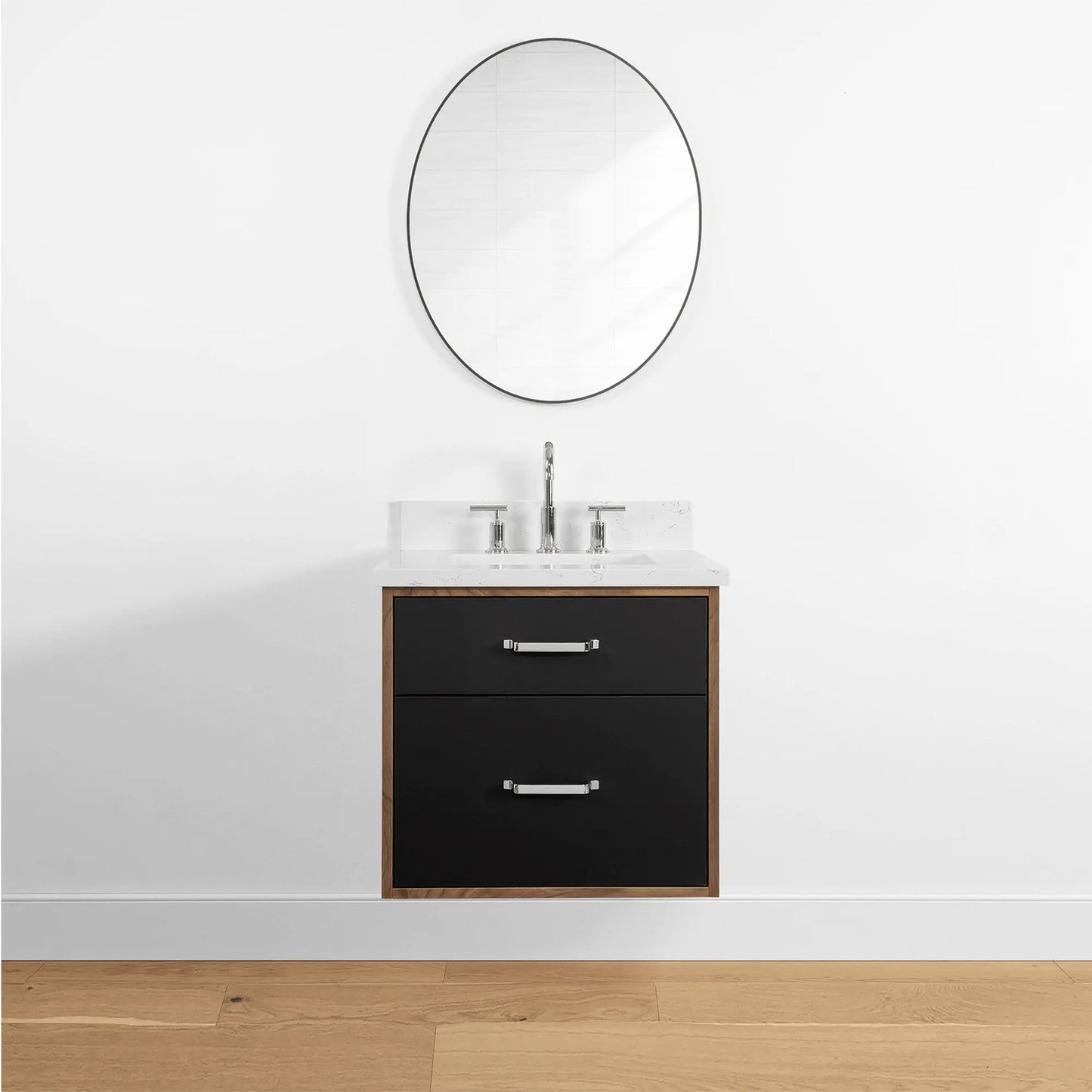 Sidney 24", Teodor® Modern Wall Mount Matte Black Vanity Teodor Bathroom VanityCanada