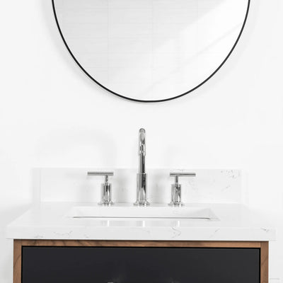 Sidney 24", Teodor® Modern Wall Mount Matte Black Vanity