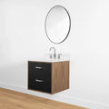 
                  
                    Sidney 24" Wall Mount Matte Black Bathroom Vanity - All Drawers
                  
                
