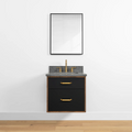 
                  
                    Sidney 24" Wall Mount Matte Black Bathroom Vanity - All Drawers
                  
                