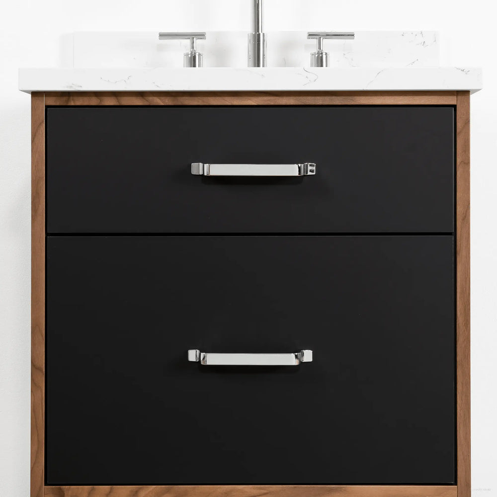
                  
                    Sidney 24" Wall Mount Matte Black Bathroom Vanity - All Drawers
                  
                