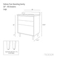 
                  
                    Sidney 30", Teodor® Modern Gloss White Vanity Teodor Bathroom VanityCanada
                  
                