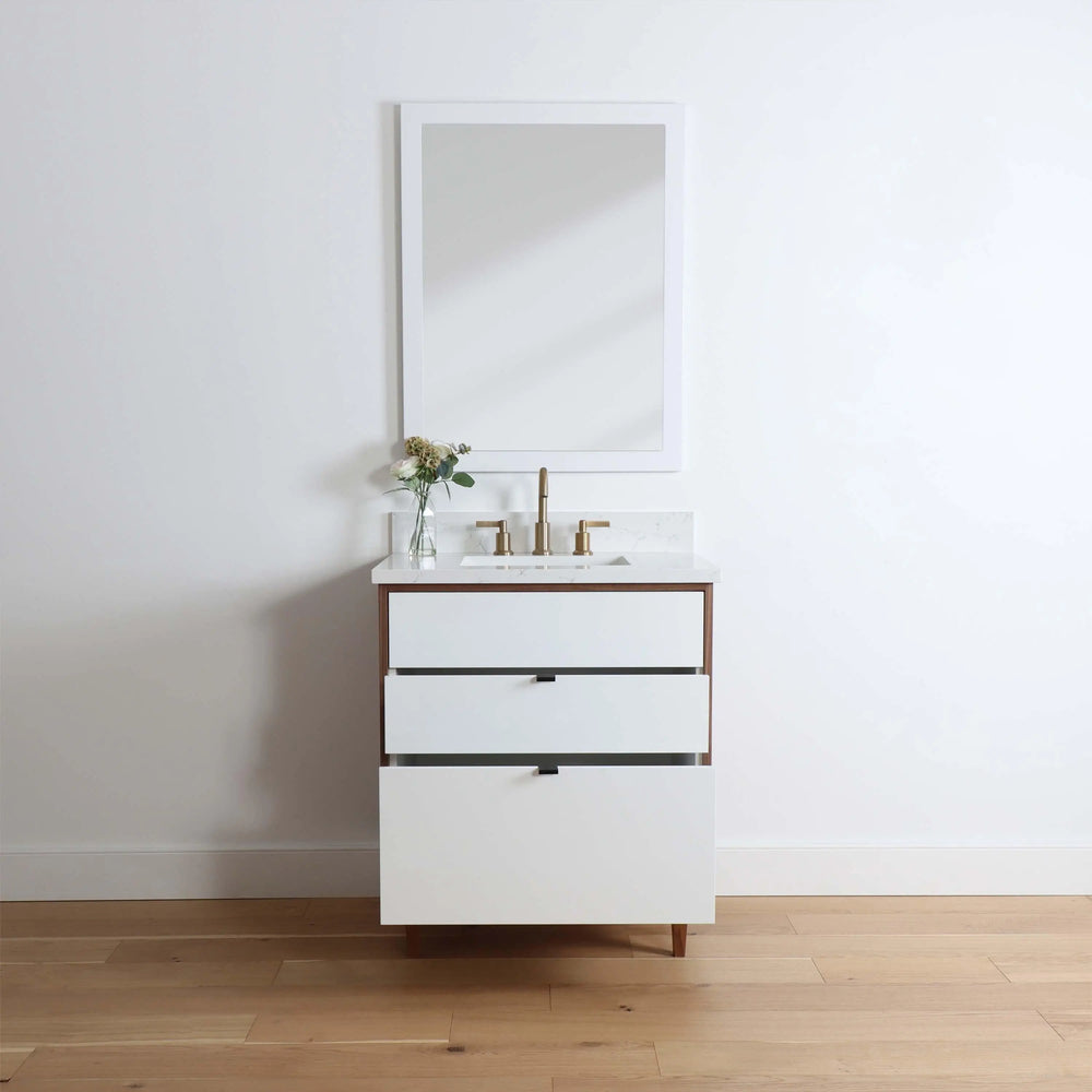 
                  
                    Sidney 30" Gloss White Bathroom Vanity - All Drawers
                  
                
