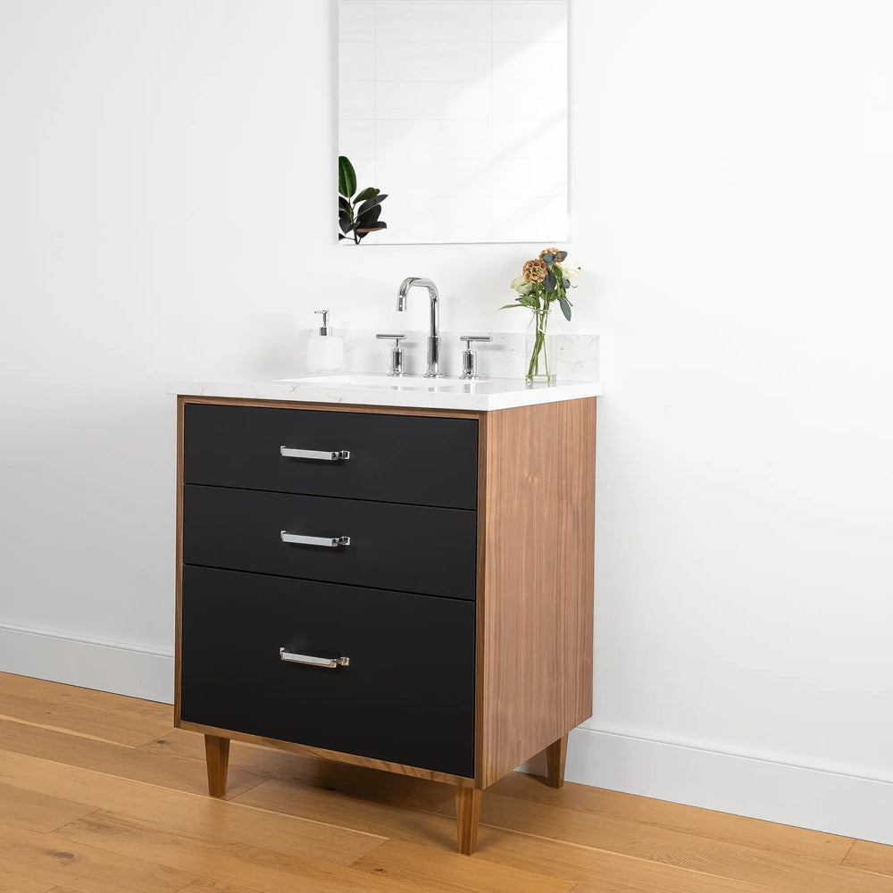 
                  
                    Sidney 30" Matte Black Bathroom Vanity - All Drawers
                  
                