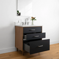 
                  
                    Sidney 30" Matte Black Bathroom Vanity - All Drawers
                  
                