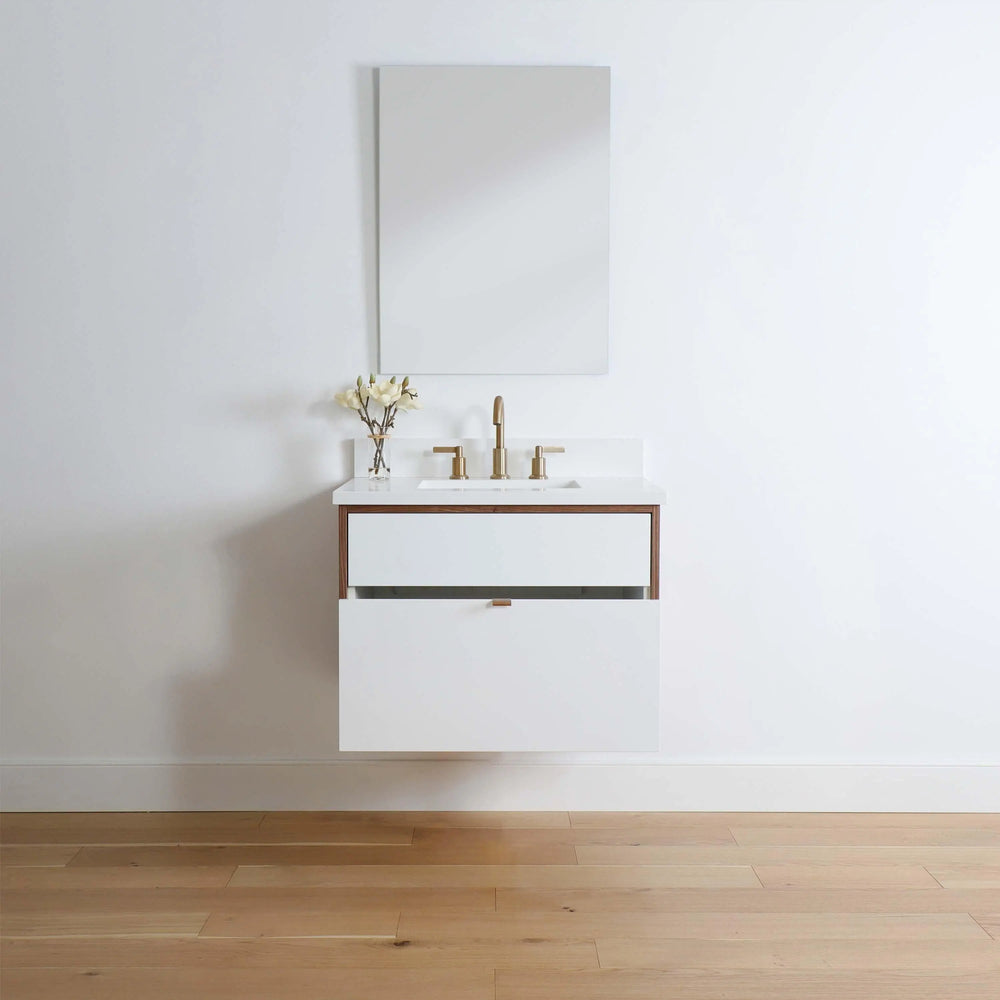 
                  
                    Sidney 30" Wall Mount Gloss White Bathroom Vanity - All Drawers
                  
                