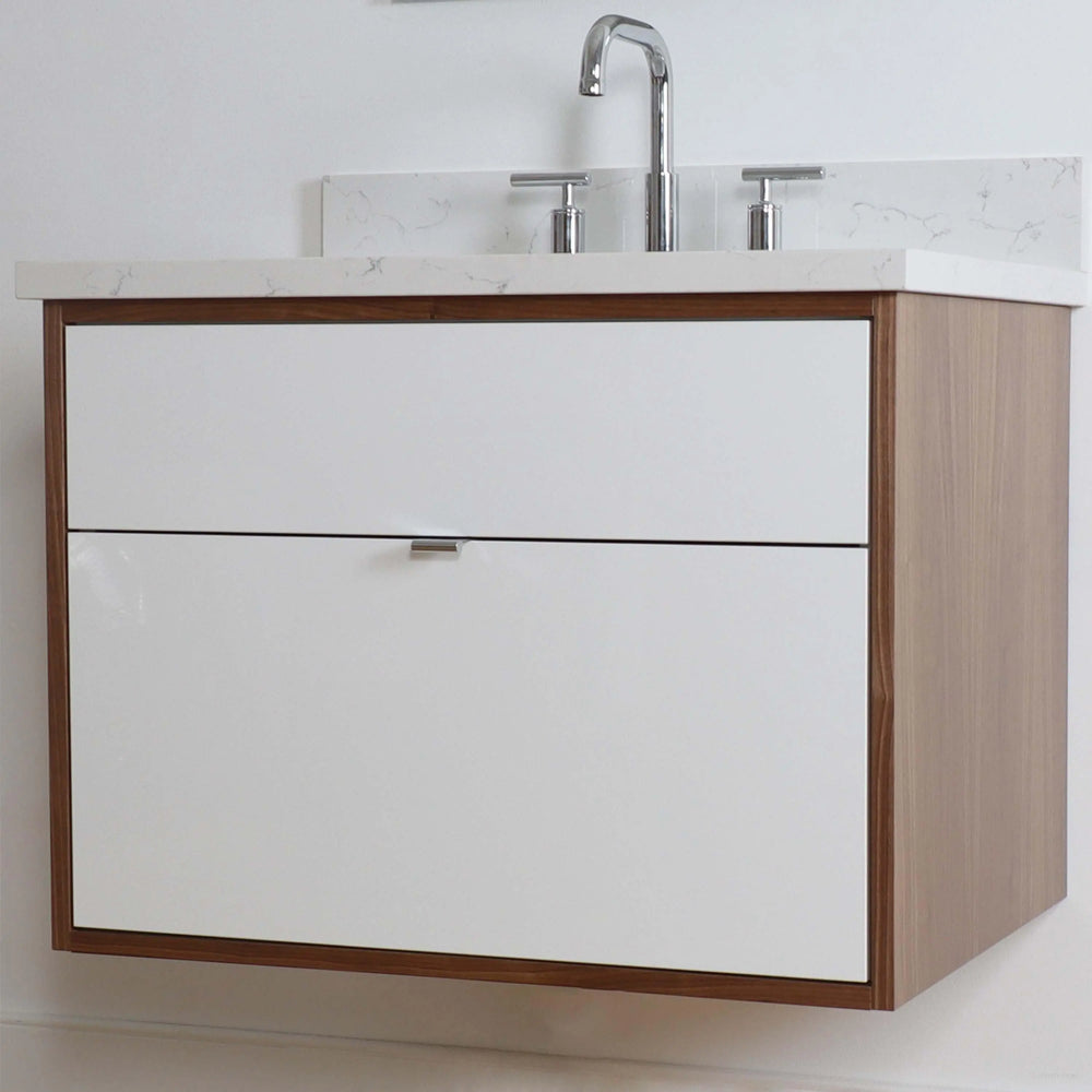 
                  
                    Sidney 30" Wall Mount Gloss White Bathroom Vanity - All Drawers
                  
                