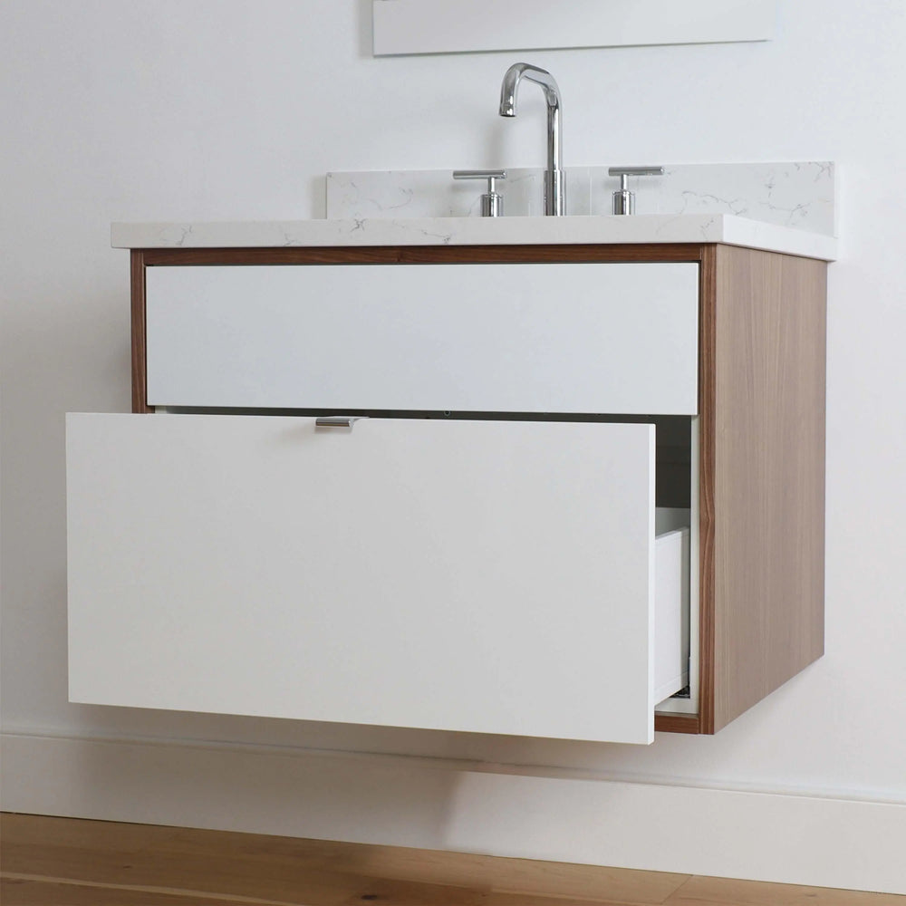 
                  
                    Sidney 30" Wall Mount Gloss White Bathroom Vanity - All Drawers
                  
                