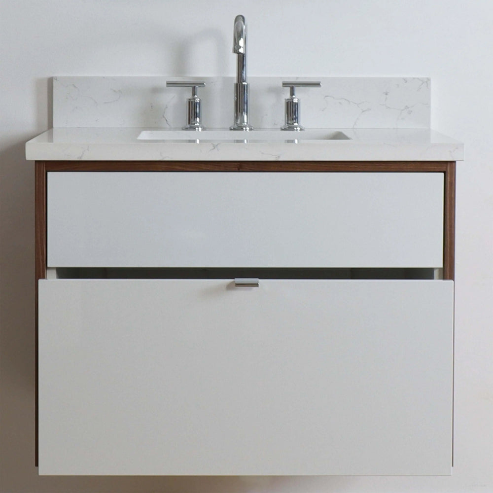 
                  
                    Sidney 30" Wall Mount Gloss White Bathroom Vanity - All Drawers
                  
                
