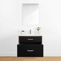 
                  
                    Sidney 30" Wall Mount Matte Black Bathroom Vanity - All Drawers
                  
                