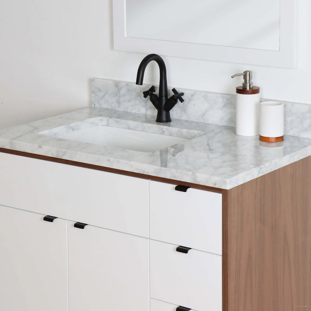 
                  
                    Sidney 36" Gloss White Bathroom Vanity, Left Sink
                  
                