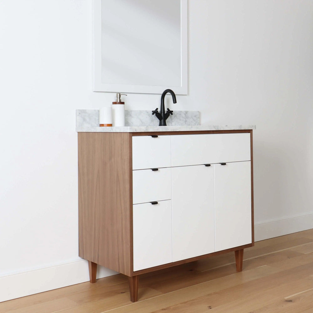 
                  
                    Sidney 36" Gloss White Bathroom Vanity, Right Sink
                  
                