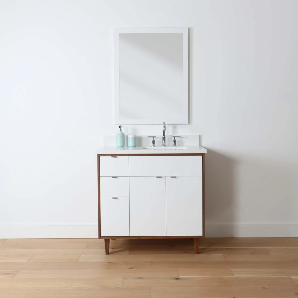 
                  
                    Sidney 36" Gloss White Bathroom Vanity, Right Sink
                  
                