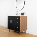 
                  
                    Sidney 36" Matte Black Bathroom Vanity, Left Sink
                  
                