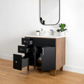 
                  
                    Sidney 36" Matte Black Bathroom Vanity, Right Sink
                  
                