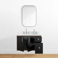 
                  
                    Sidney 36" Wall Mount Matte Black Bathroom Vanity, Left Sink
                  
                