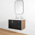 
                  
                    Sidney 36" Wall Mount Matte Black Bathroom Vanity, Left Sink
                  
                