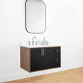 
                  
                    Sidney 36" Wall Mount Matte Black Bathroom Vanity, Left Sink
                  
                