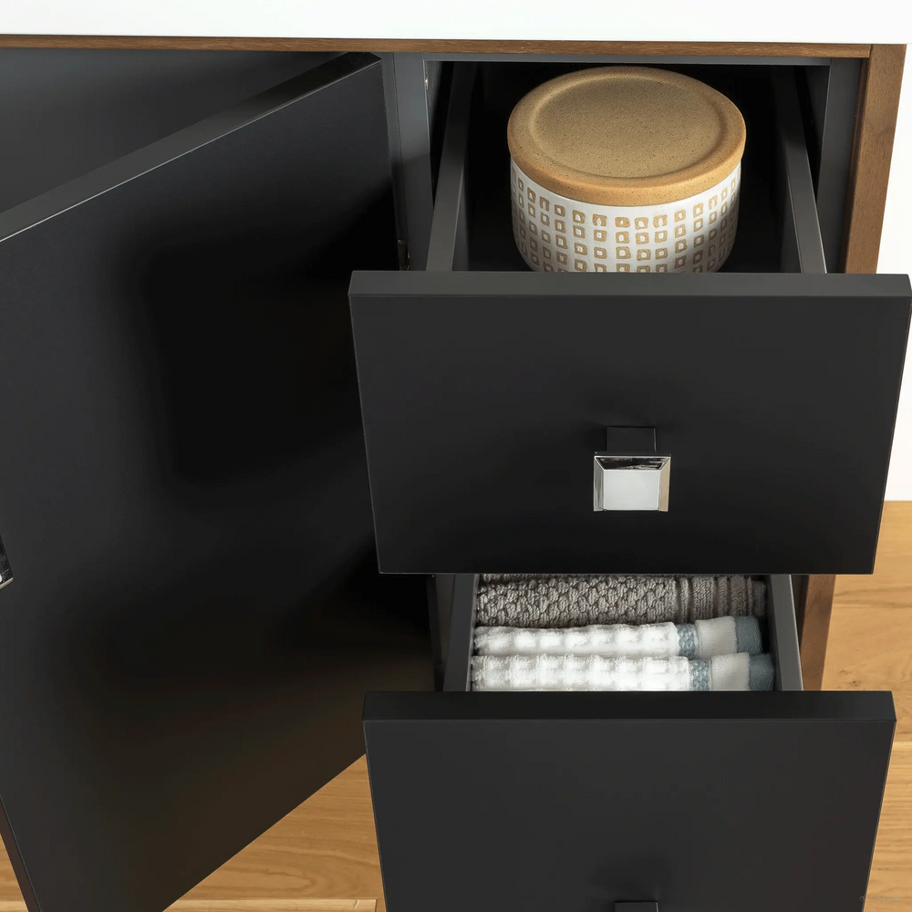 
                  
                    Sidney 36" Wall Mount Matte Black Bathroom Vanity, Left Sink
                  
                