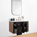 
                  
                    Sidney 36" Wall Mount Matte Black Bathroom Vanity, Right Sink
                  
                