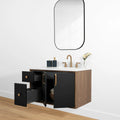 
                  
                    Sidney 36" Wall Mount Matte Black Bathroom Vanity, Right Sink
                  
                