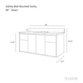 
                  
                    Sidney 48", Teodor® Modern Wall Mount Gloss White Vanity Teodor Bathroom VanityCanada
                  
                