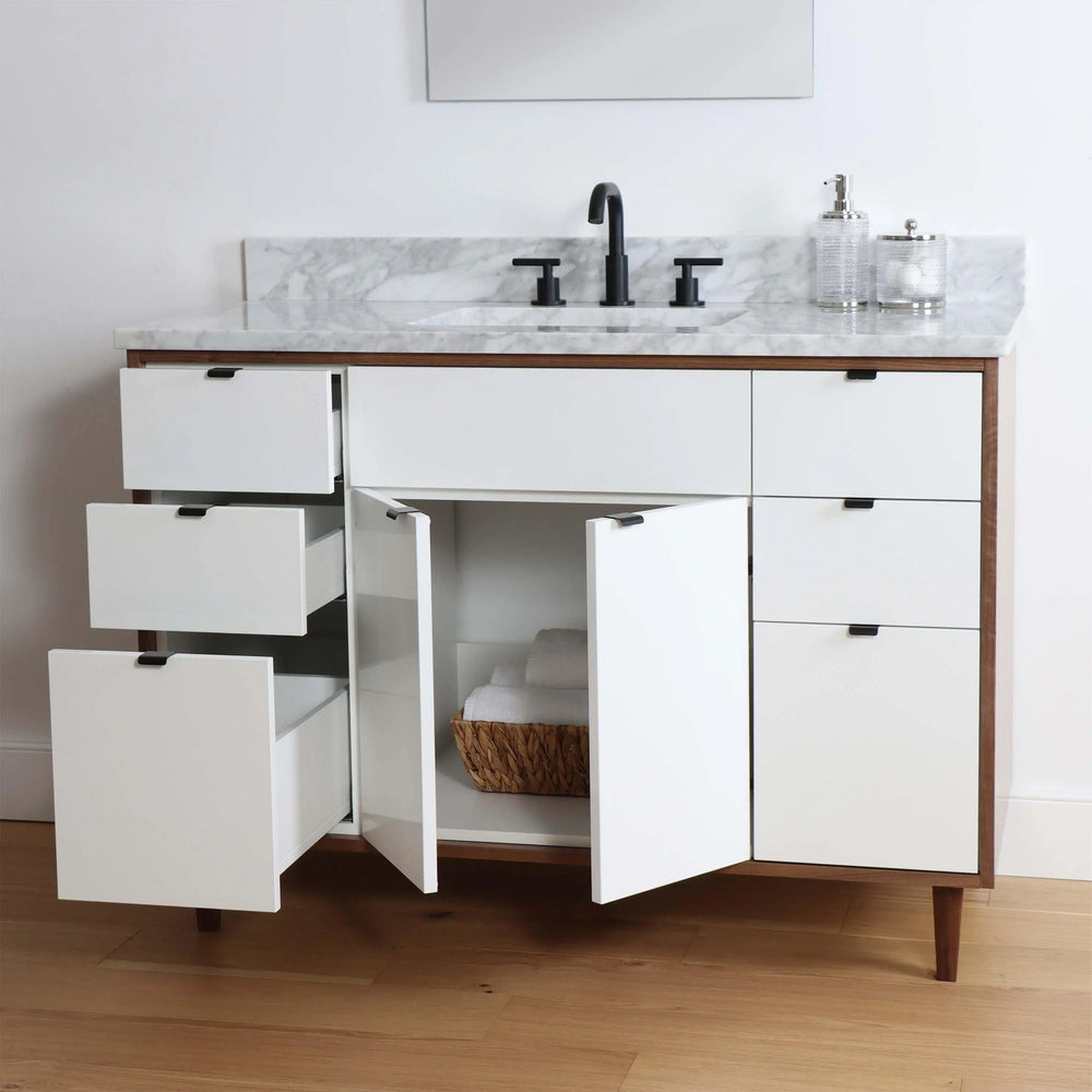 
                  
                    Sidney 48" Gloss White Bathroom Vanity
                  
                